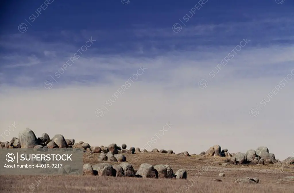 View of landscape with rocks