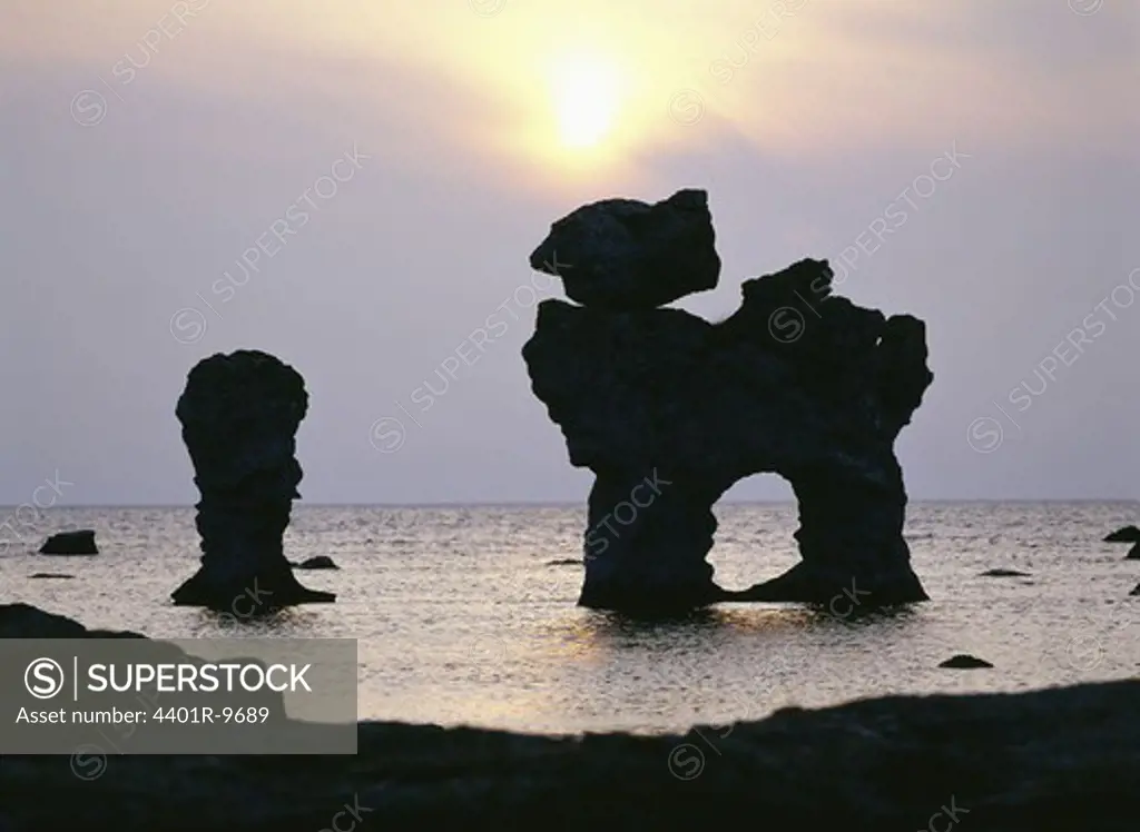 Rock formations, Fårö, Gotland, Sweden.