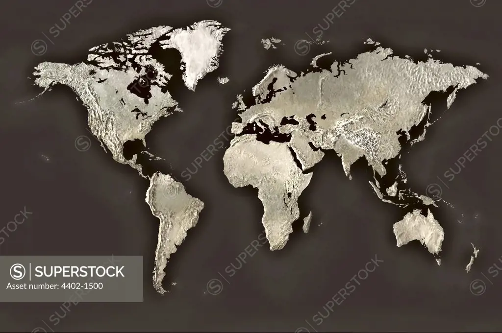 Map of the world. Illustration.