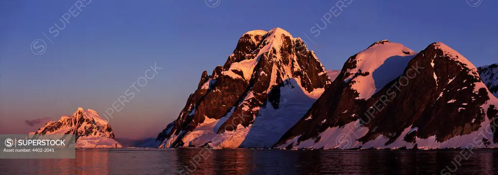 Antarctic scene at dusk