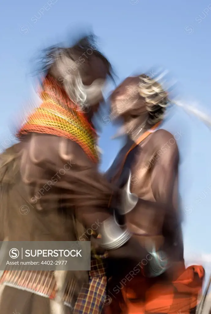 Turkana tribal dancing, Northern Kenya