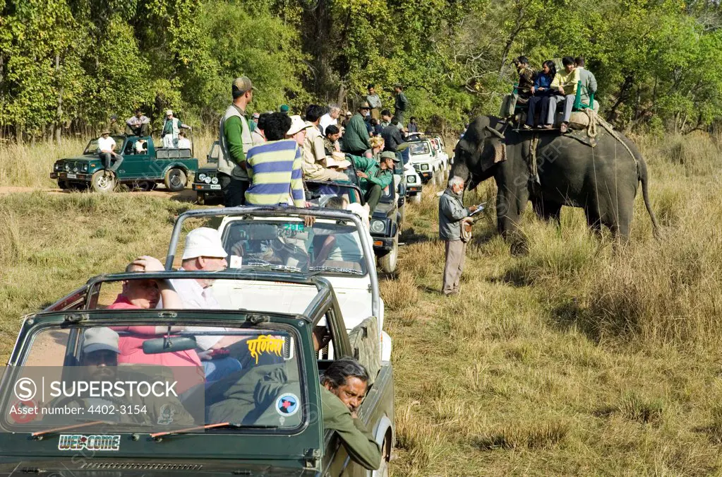 Tourist trail, Bandhavgarh National Park, India