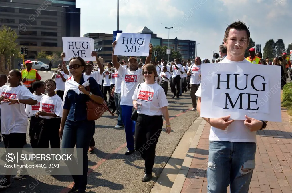 "Hug Me" protest march, Johannesburg, South Africa, 2007.