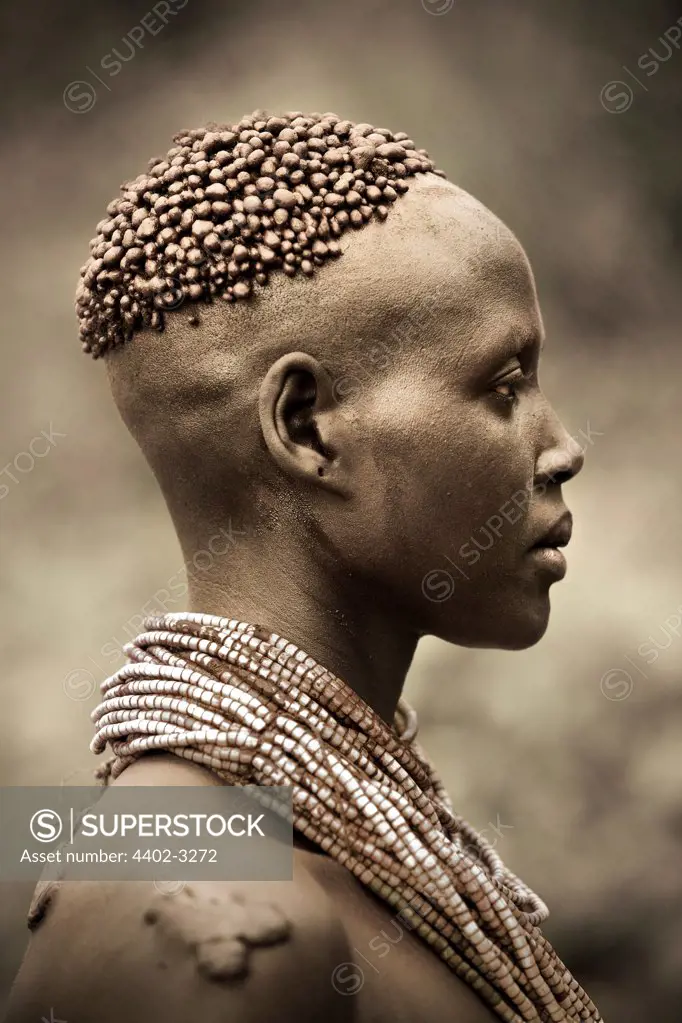 Woman of the Hamar tribe, Omo Delta, Ethiopia