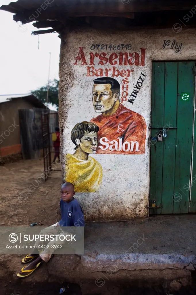 Arsenal Barber Shop, Nairobi, Kenya.