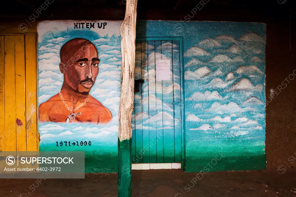 Exterior of Gym with slogan "Hit 'em up", Nairobi, Kenya.