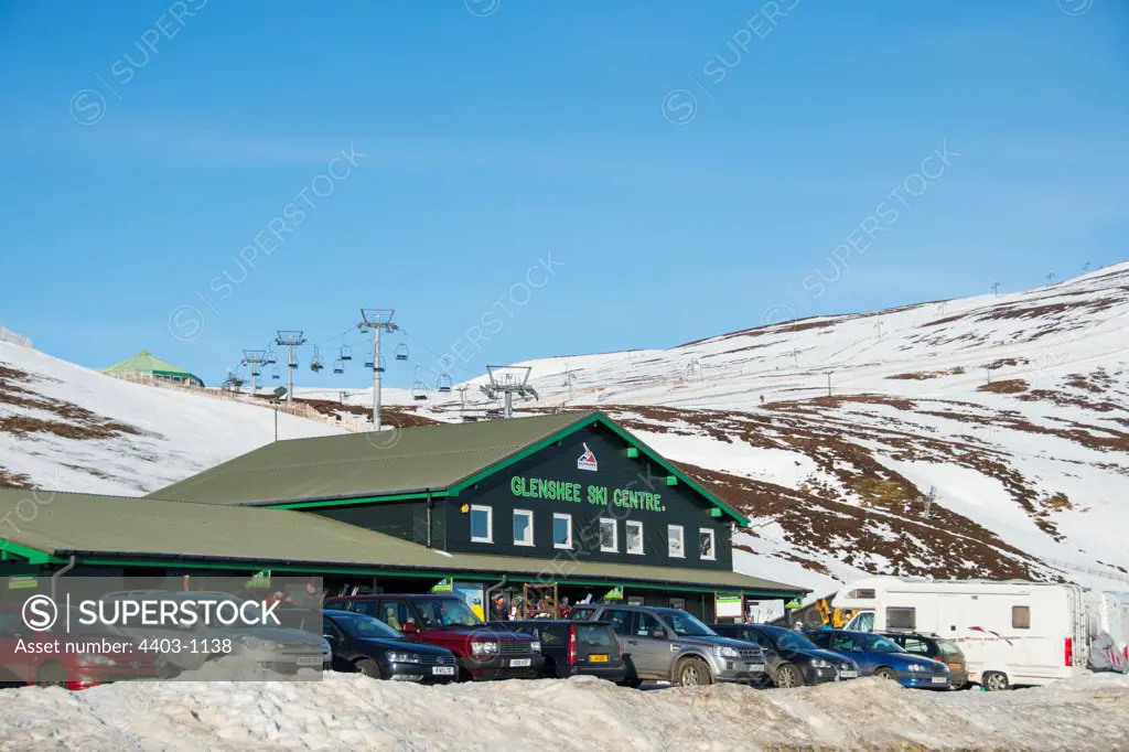 United Kingdom, Scotland, Aberdeenshire, Grampian Mountains, Ski resort near Braemar