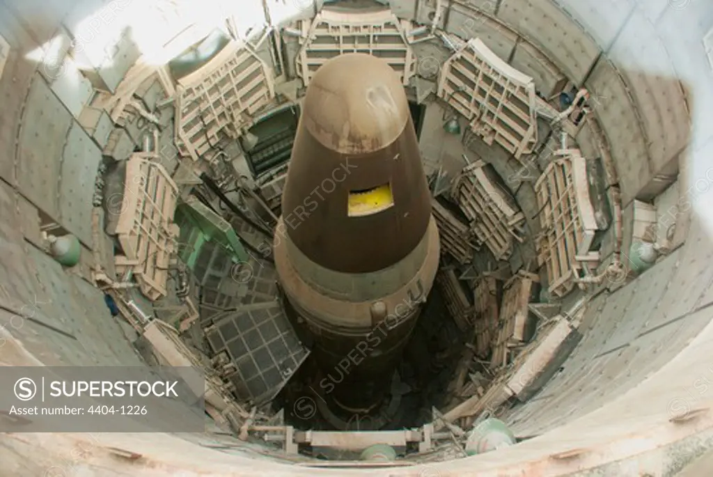 USA, Arizona, Tucson, Titan missile in underground silo at Titan Missile Museum