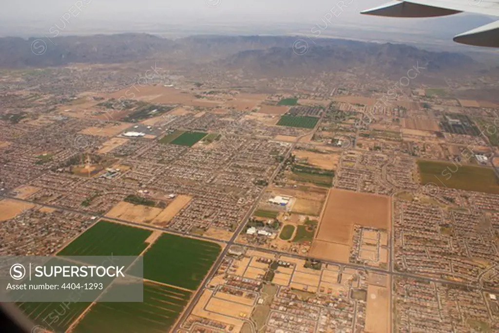 USA, Arizona, Phoenix, Aerial view of city suburb