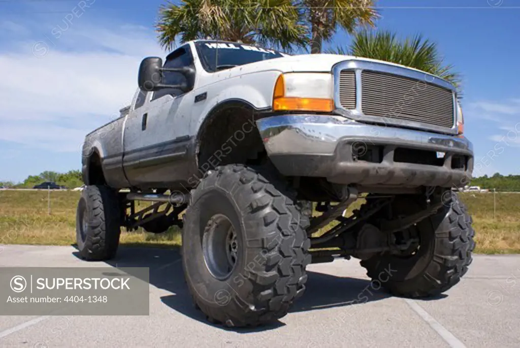 USA, Florida, Monster truck in parking lot