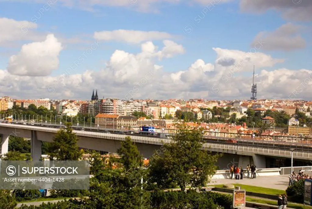 Czech Republic, Prague, Skyline from Congress Centre in Vysehrad area