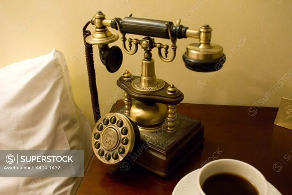 Mock antique hotel telephone