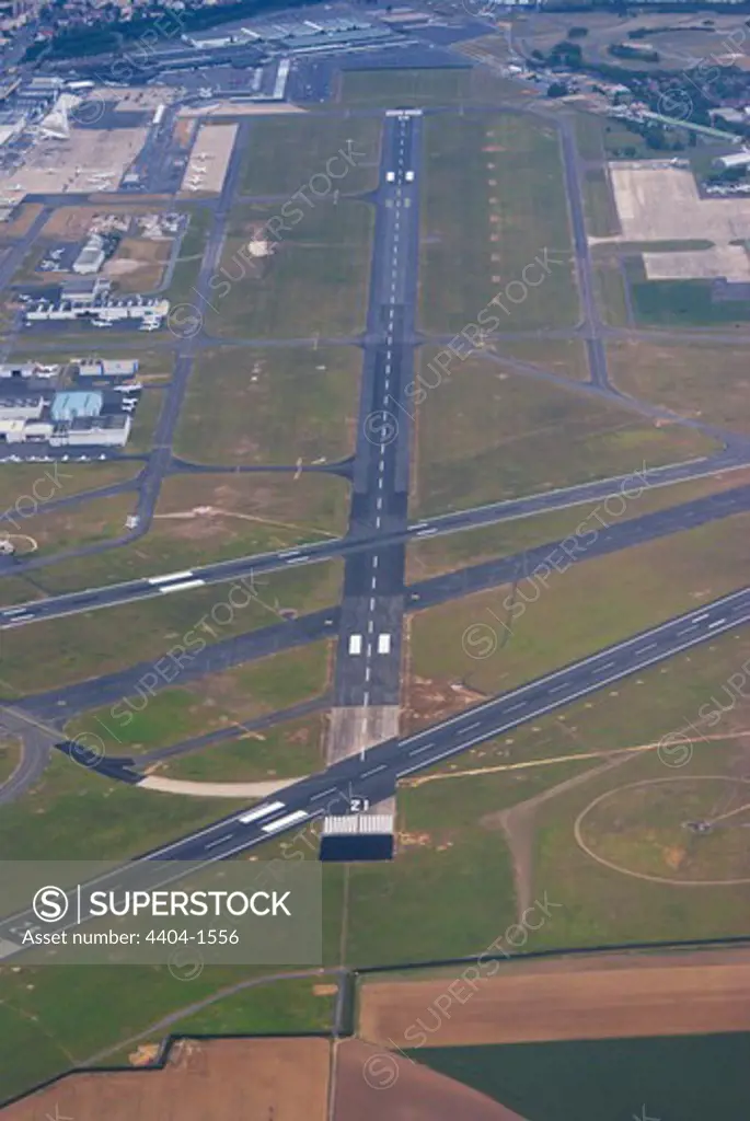 Aerial view of an airfield, Paris-Le Bourget Airport, Paris, Ile-de-France, France