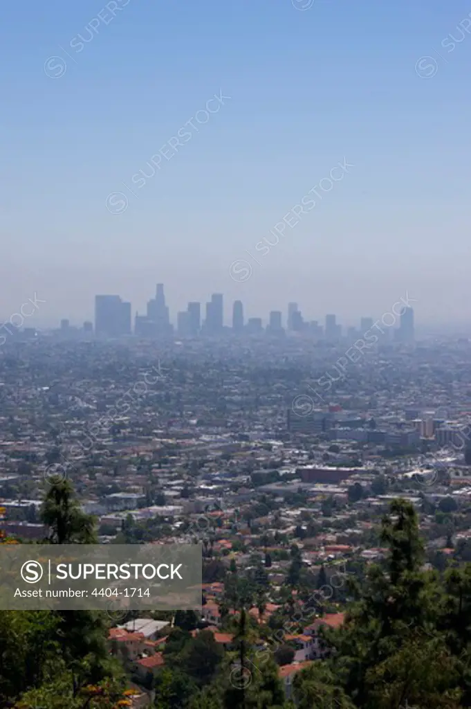 USA, California, Los Angeles, Downtown Los Angeles from Griffith Observatory