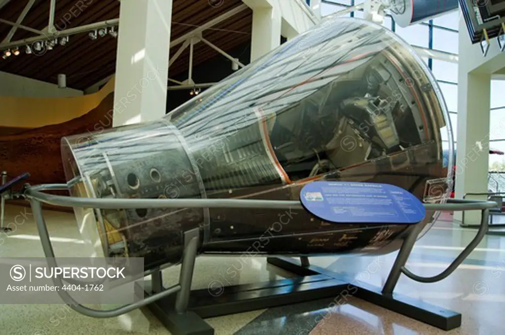 USA, California, Los Angeles, California Science Center, Gemini 11 capsule