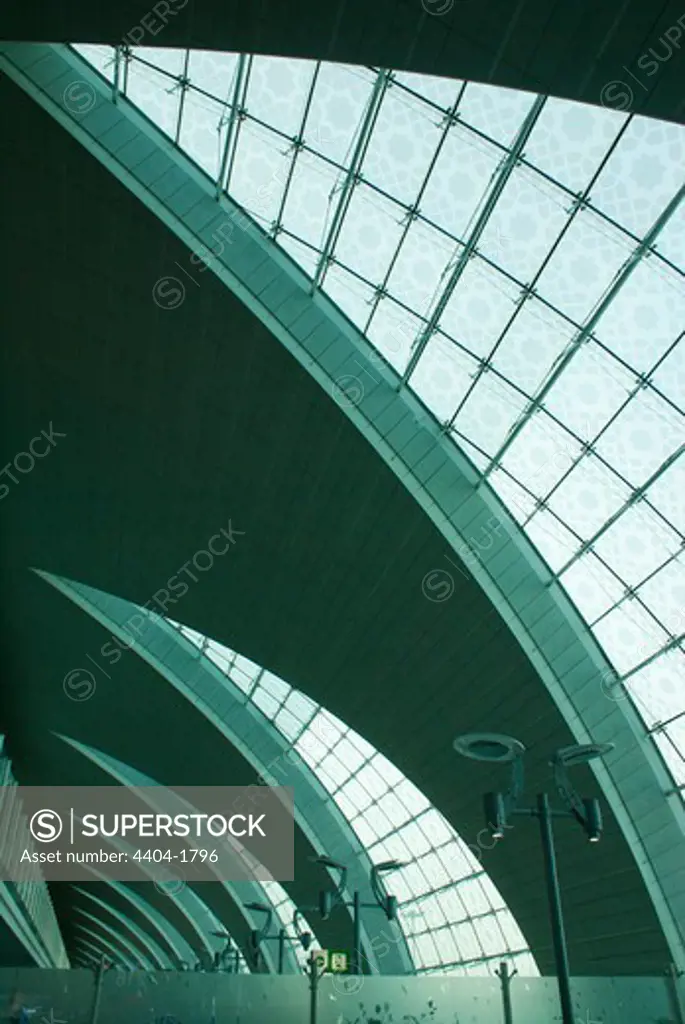 Ceiling and windows at Dubai airport
