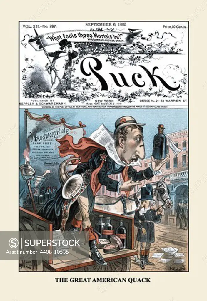 Puck Magazine: The Great American Quack, Puck Magazine