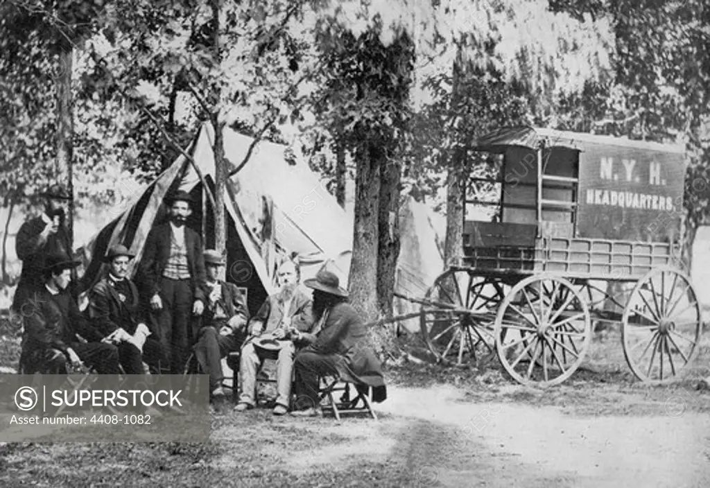 New York Herald HQ wagon, Civil War - USA