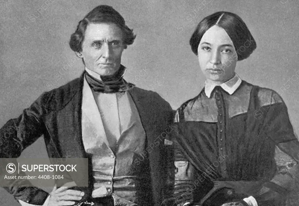Jefferson Davis & His Wife, Civil War - USA