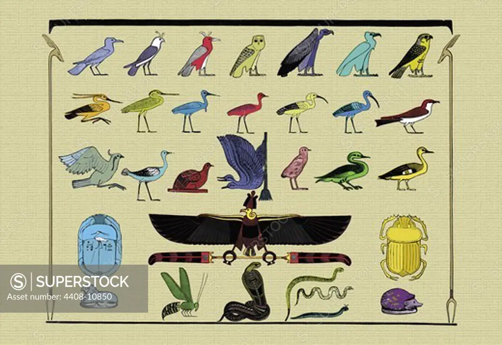 Birds and Other Creatures from Egyptian Monuments, Ancient Egypt