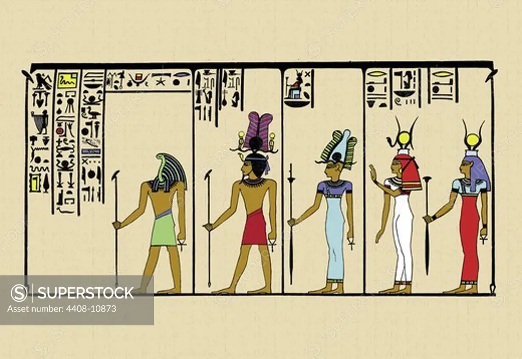 Horus, Ras, Isis and Ra-Ta, Ancient Egypt