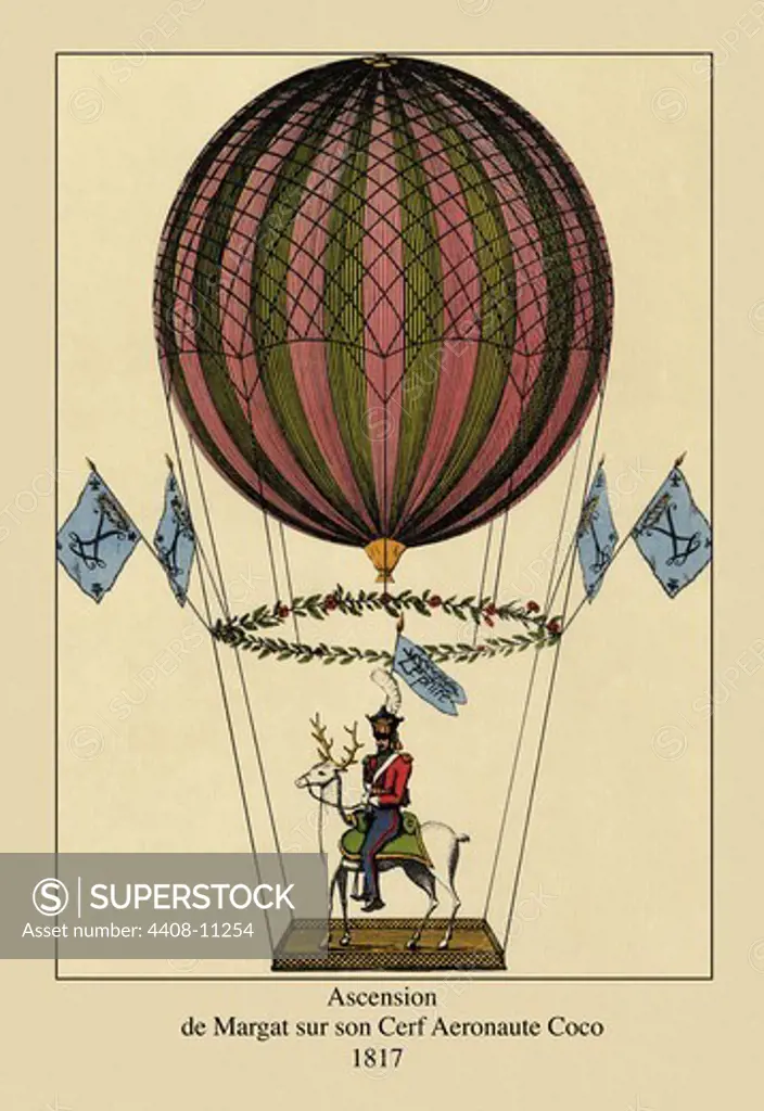 Ascension de Margat, 1817, Hot Air Balloons & Derigibles