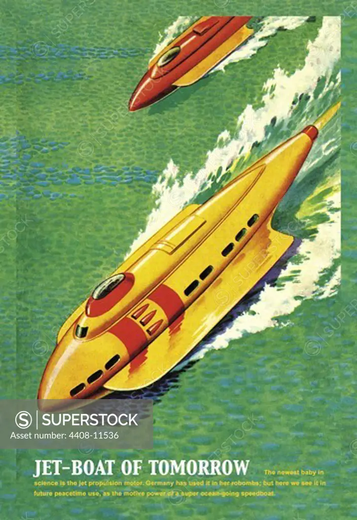 Jet-Boat of Tomorrow, 1940's Visions of the Future