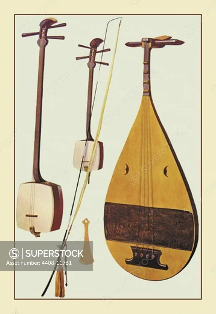 Siamisen, Kokiu, Biwa, Musical Instruments