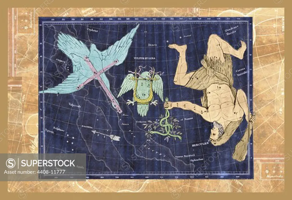 Cygnus, Vultur and Hercules #1, Celestial & Astrological Charts
