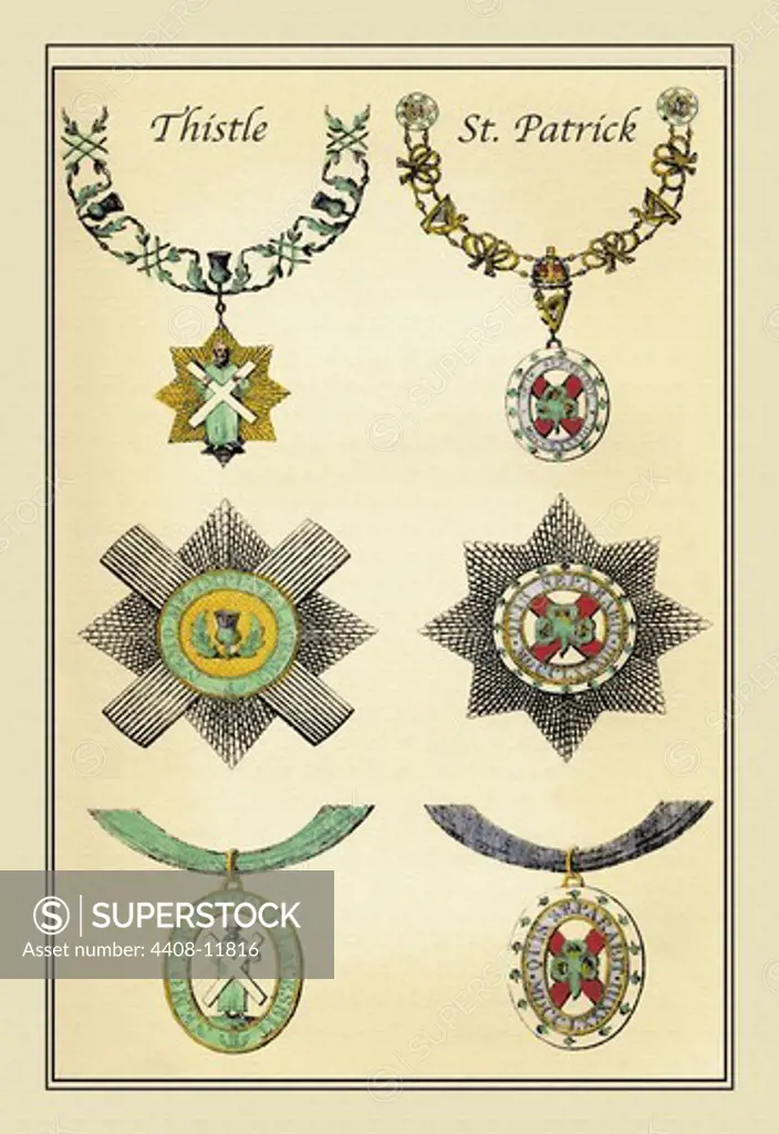 Knighthood - Thistle, St. Patrick, Heraldry - Emblems & Orders