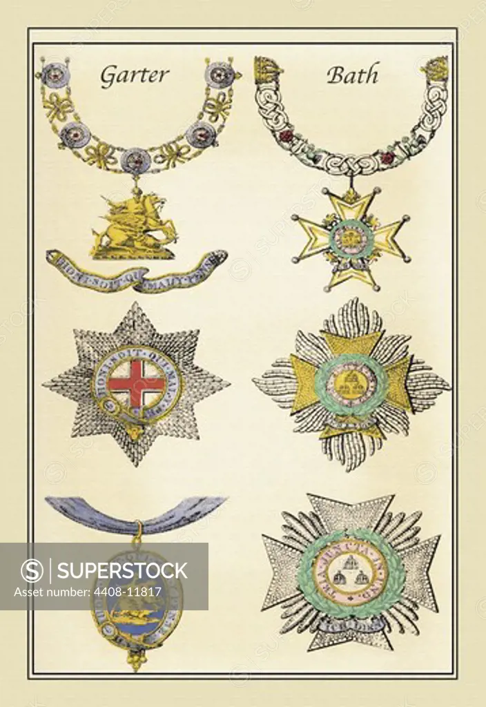 Knighthood - Garter, Bath, Heraldry - Emblems & Orders
