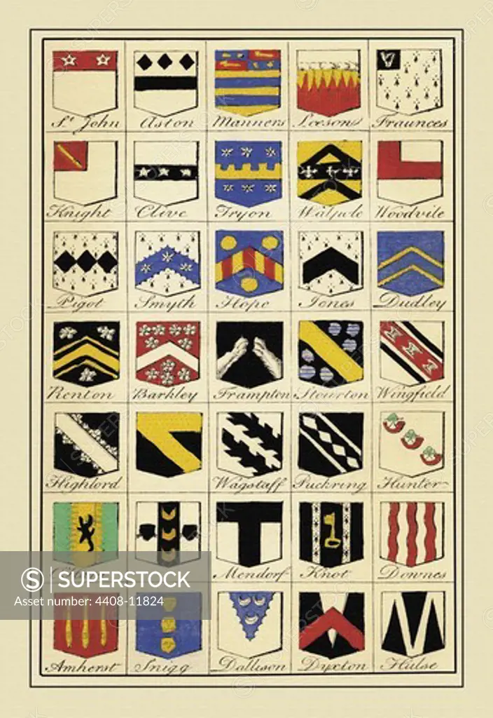 Examples of Blazonry - St. John, Aston, Manners, et al., Heraldry - Emblems & Orders