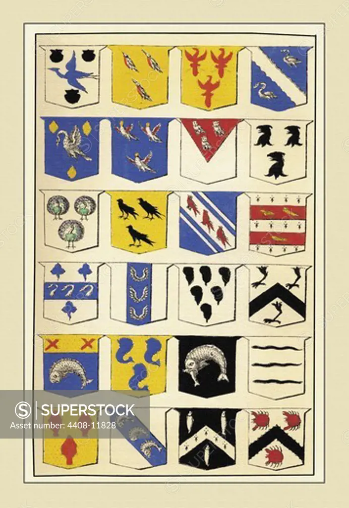 Examples of Blazonry - Henrondon, Fisher, Eglefelde, et al., Heraldry - Emblems & Orders