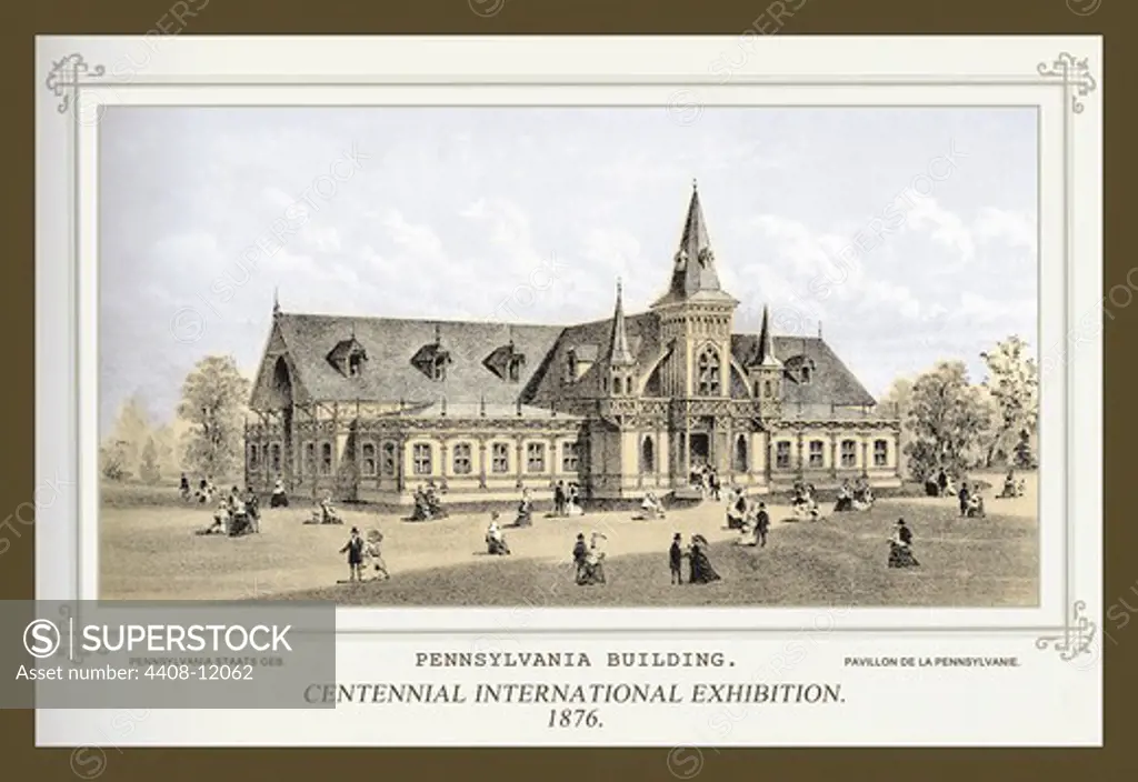 Centennial International Exhibition, 1876 - Pennsylvania Building, Philadelphia Centennial Exposition
