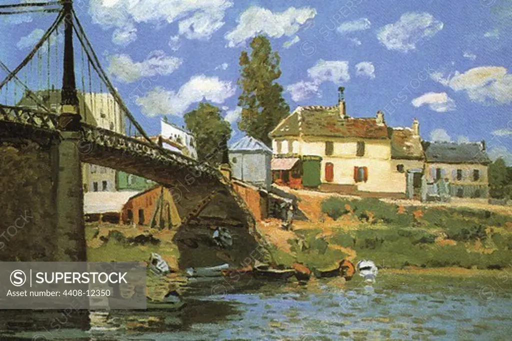 Bridge at Villeneuve-la-Garenne, Fine Art