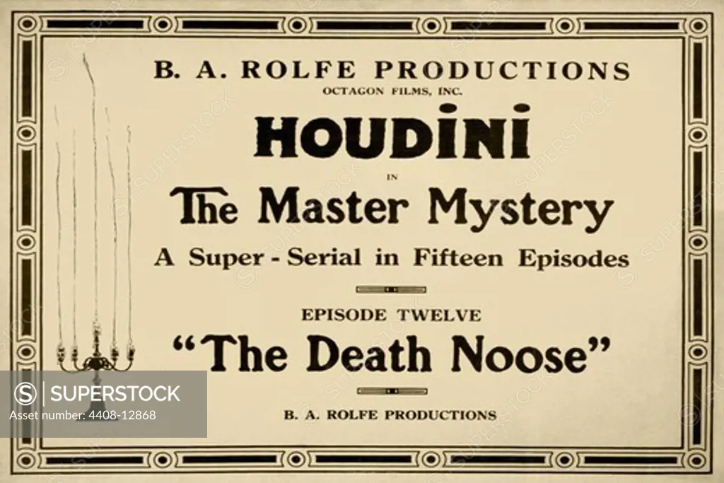 Houdini in The master mystery a super-serial in fifteen episodes, Magic & Mesmer