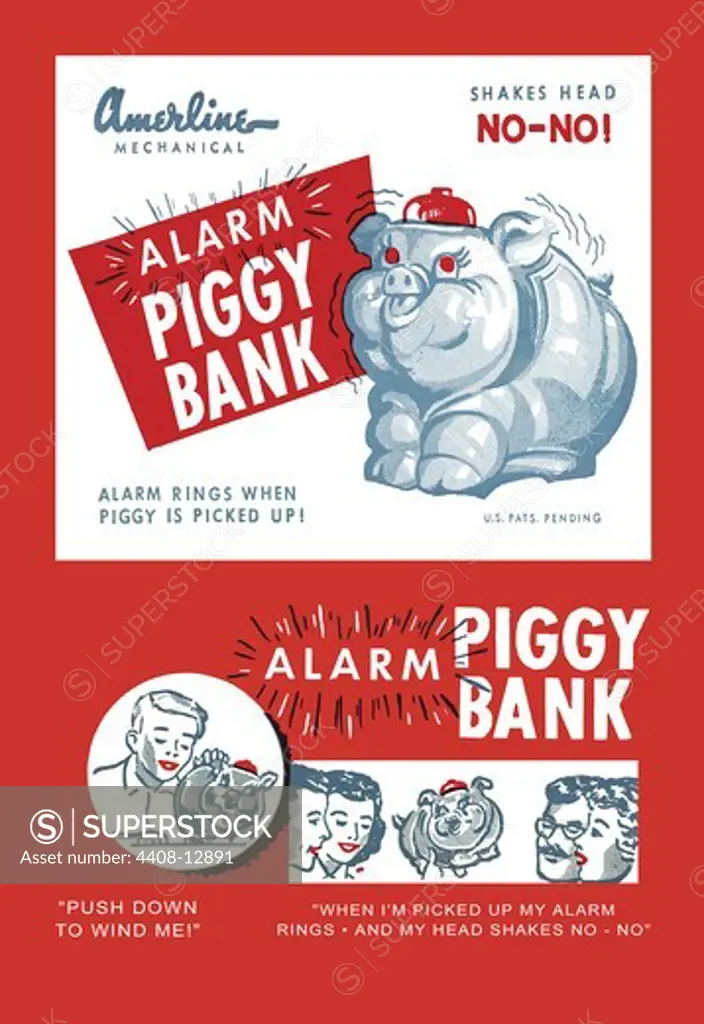 Alarm Piggy Bank, Mechanical Banks