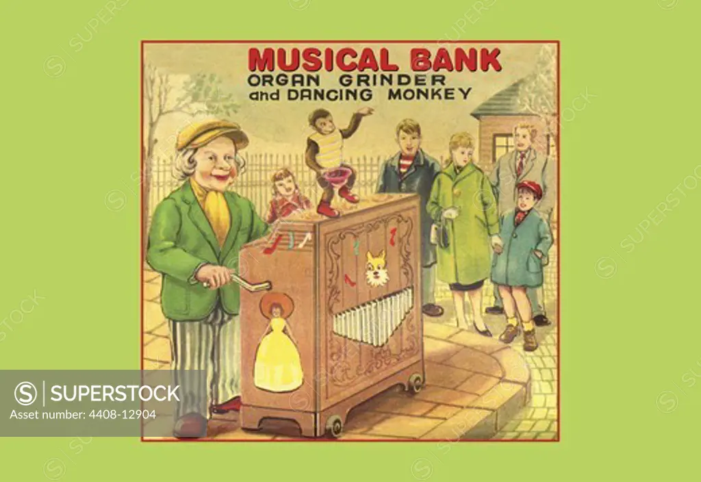 Organ Grinder Musical Bank, Mechanical Banks