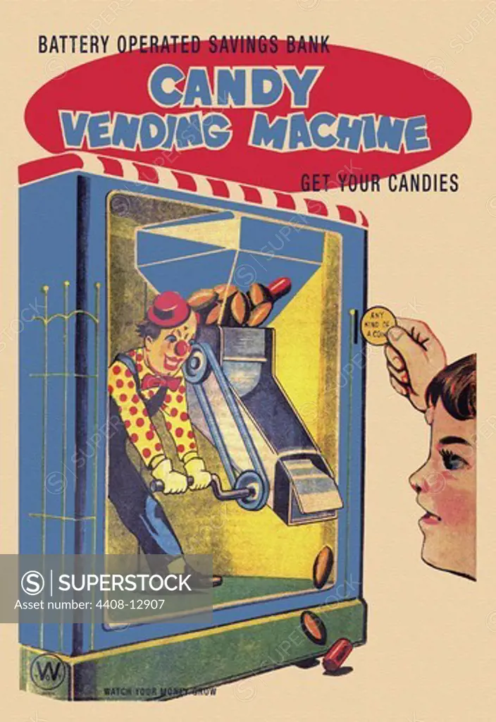 Candy Vending Machine, Mechanical Banks