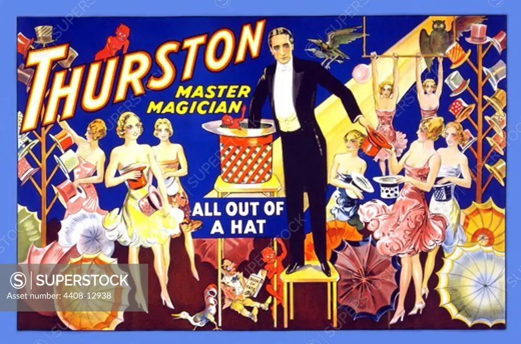 Thurston, master magician all out of a hat., Magic & Mesmer