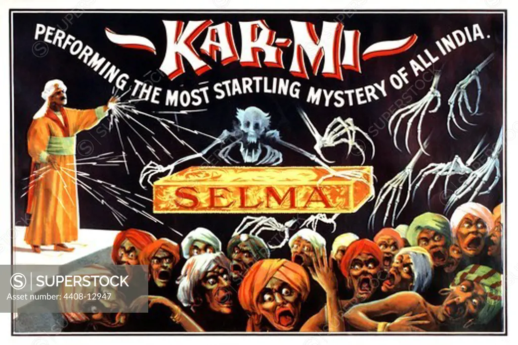 Kar-mi performing the most startling mystery of all India, Magic & Mesmer
