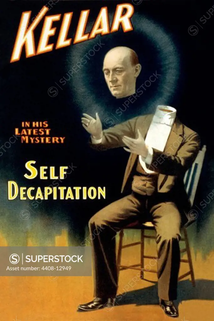 Kellar in his latest mystery - Self Decapitation, Magic & Mesmer