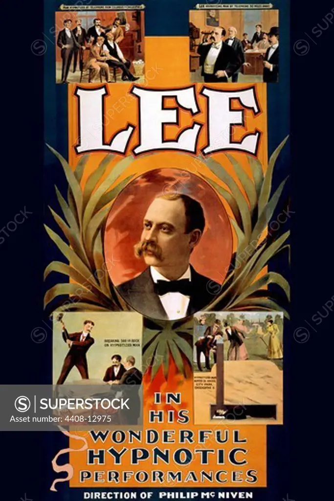 Lee in his wonderful hypnotic performances, Magic & Mesmer