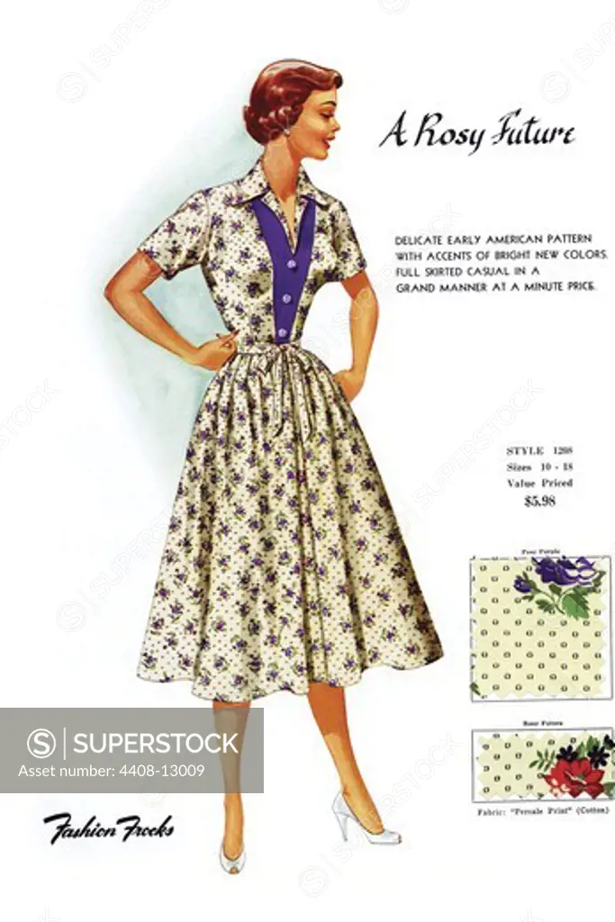 Rosy Future, Fashion Frocks - America 1940's