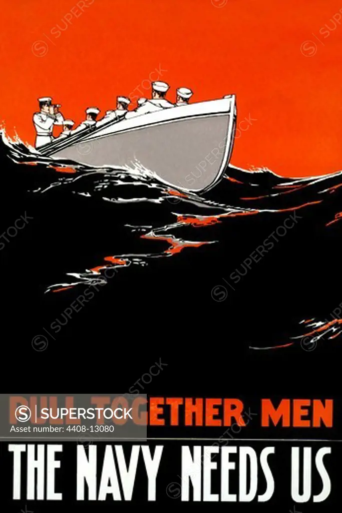 Pull together men - the Navy needs us, U.S. Navy