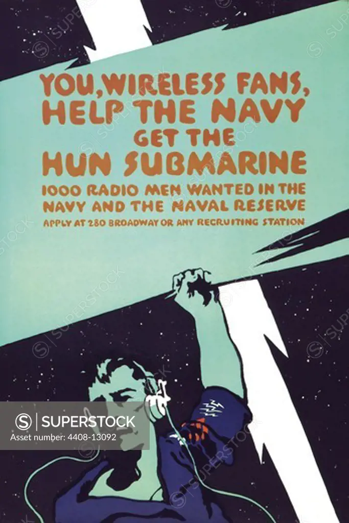 You, wireless fans, help the Navy get the Hun submarine , U.S. Navy