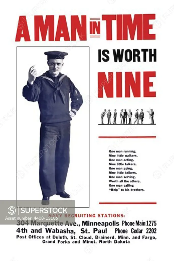 man in time is worth nine, U.S. Navy