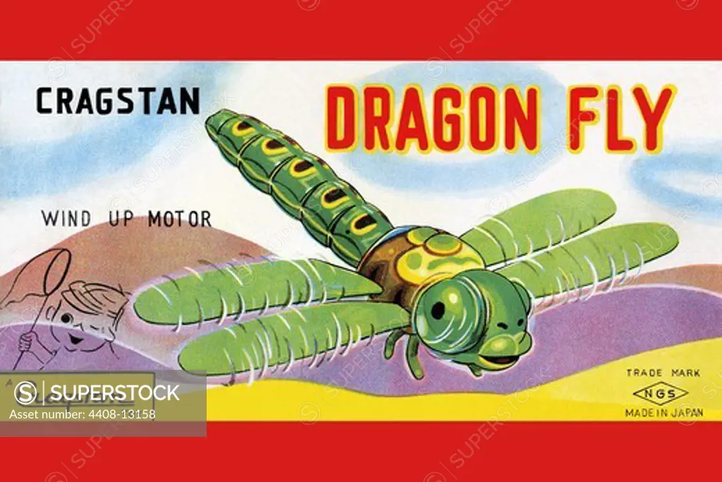 Cragstan Dragon Fly, Vintage Toy Box Art