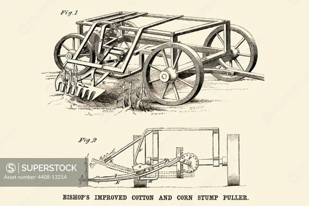 Bishop's Improved Cotton and Corn Stump Puller, Farm Machinery