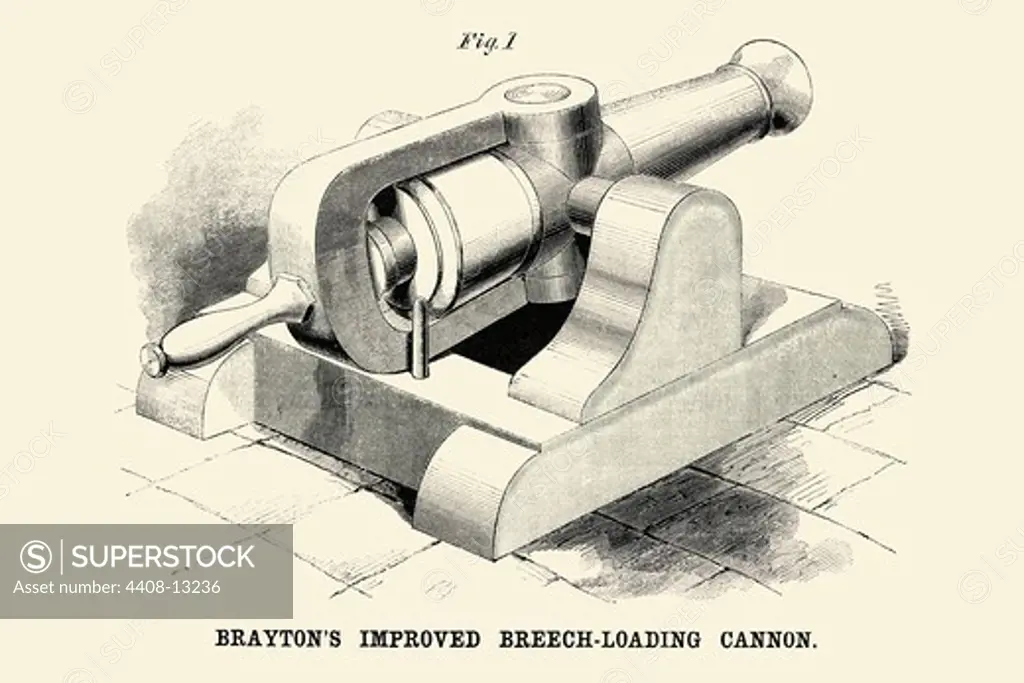 Brayton's Improved Breech-loading Cannon, Industrial America - Invention